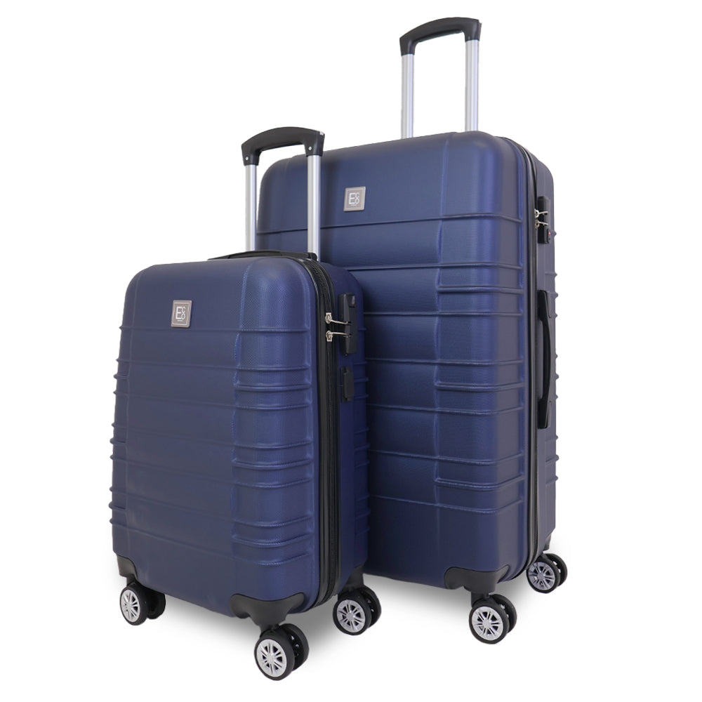 Santorini Blue Anti-Theft Hardshell Luggage Set – 360 Spinner Wheels – 2 Pieces