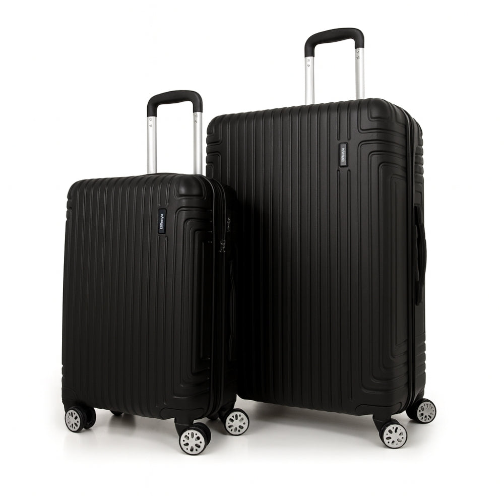 Madrid 2-Piece Hardshell Luggage Set (55cm & 75cm) – Matte Black