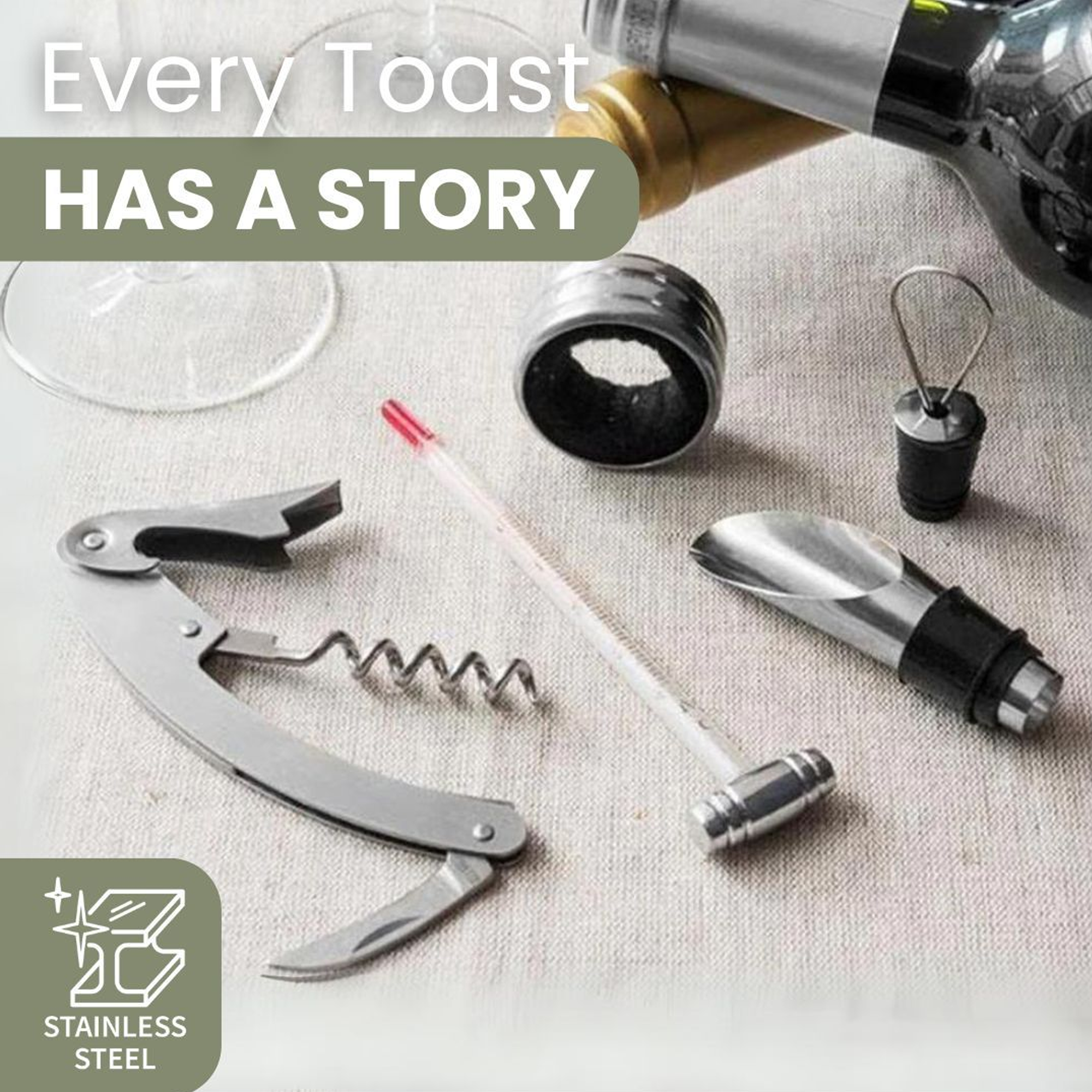 Wine Bottle Opener Gift Set - 6 Pieces