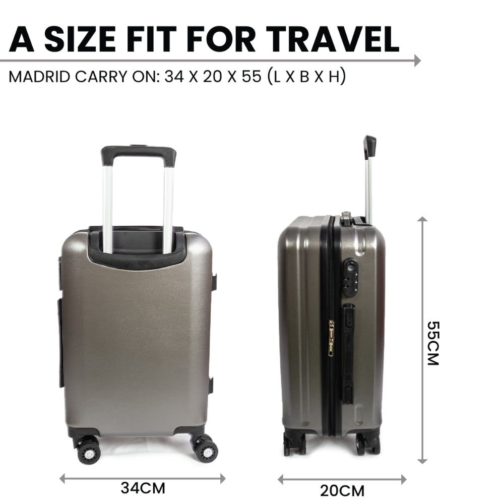 حقيبة سفر سيدني الصلبة المقاومة للخدش - رمادية