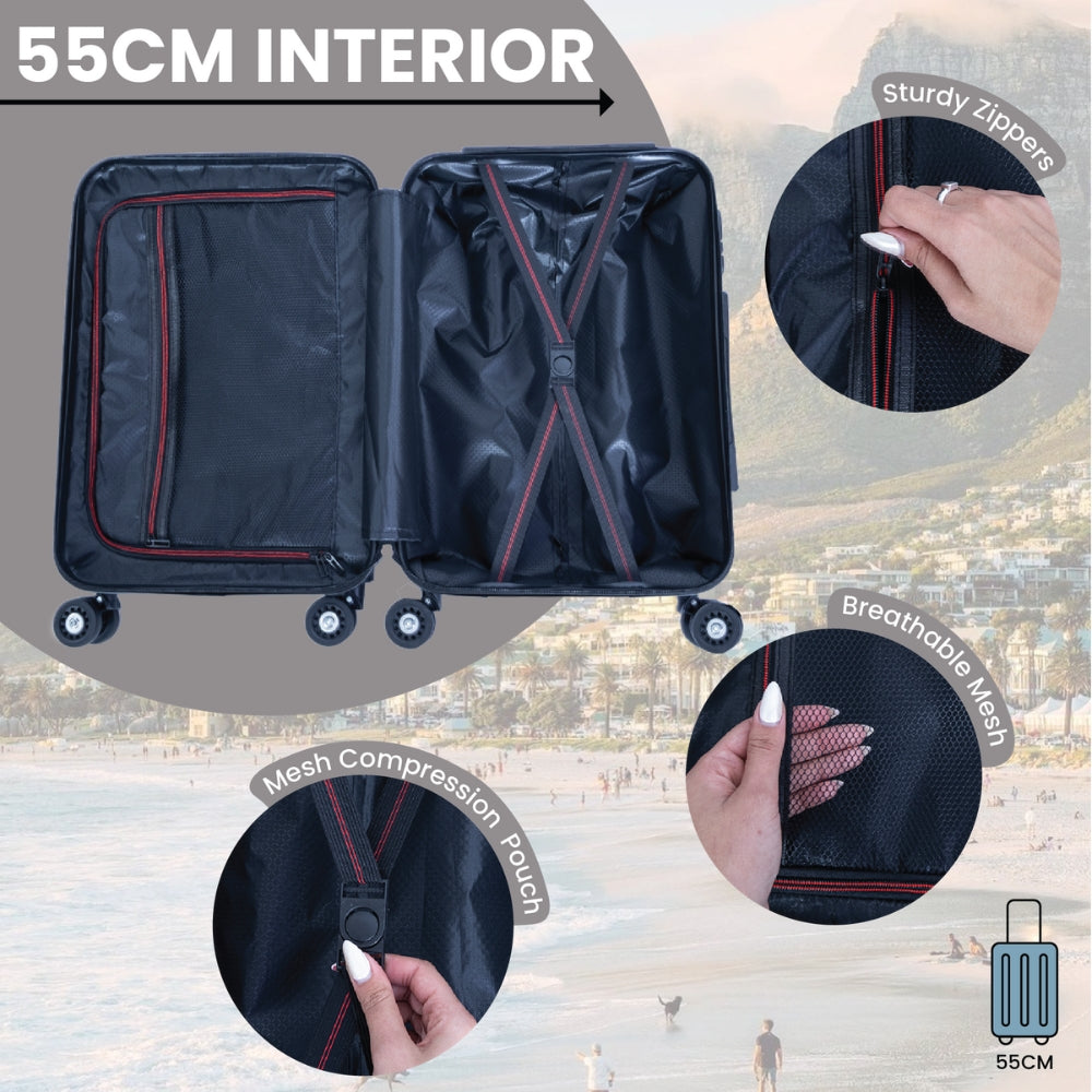 حقيبة سفر سيدني الصلبة المقاومة للخدش - رمادية