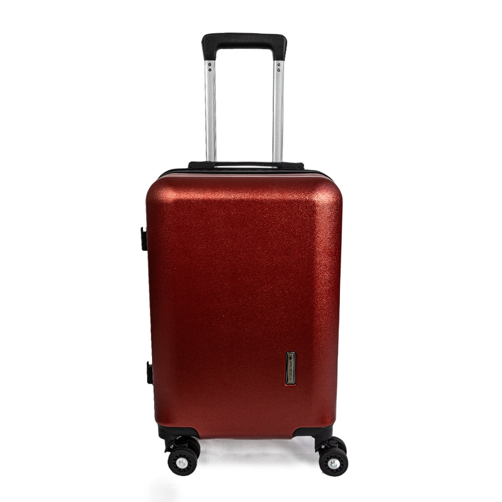 Madrid Anti-Scratch Hard Shell Carry-On Suitcase - Red