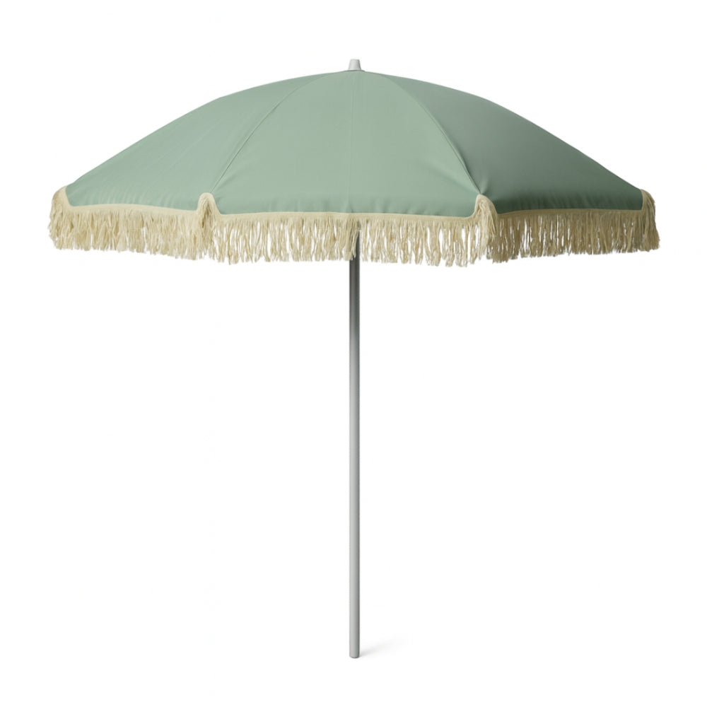 Beach Umbrella – 176cm UV Protection with Tassels – Green