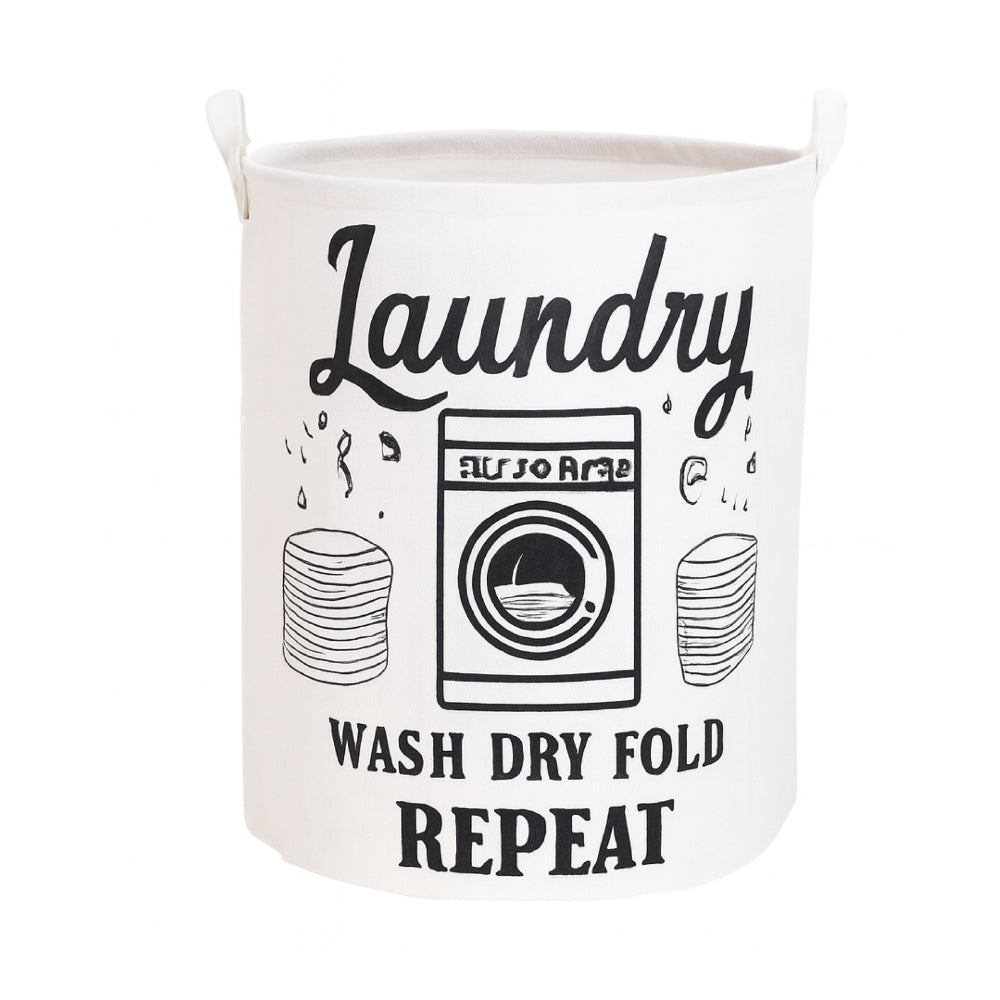 Cotton Laundry Basket – Fabric Bag with Fun Printed Designs, 3 Colours