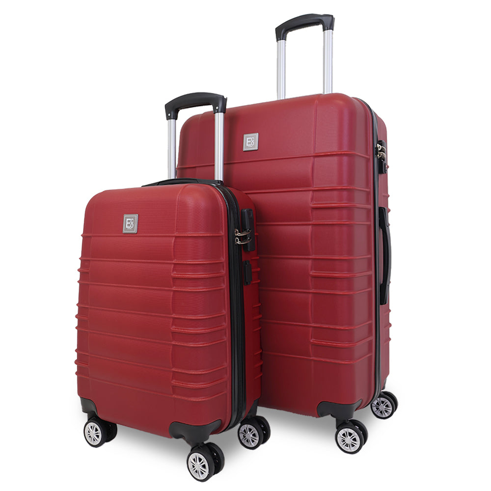 Santorini Red Anti-Theft Hardshell Luggage Set – 360 Spinner Wheels – 2 Pieces