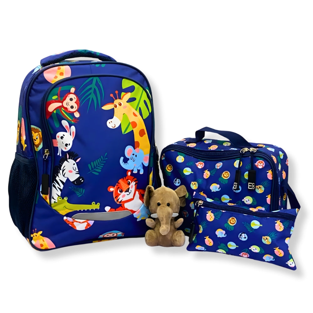 Junior Safari Backpack Set – 3-in-1 with Lunch & Pencil Bag