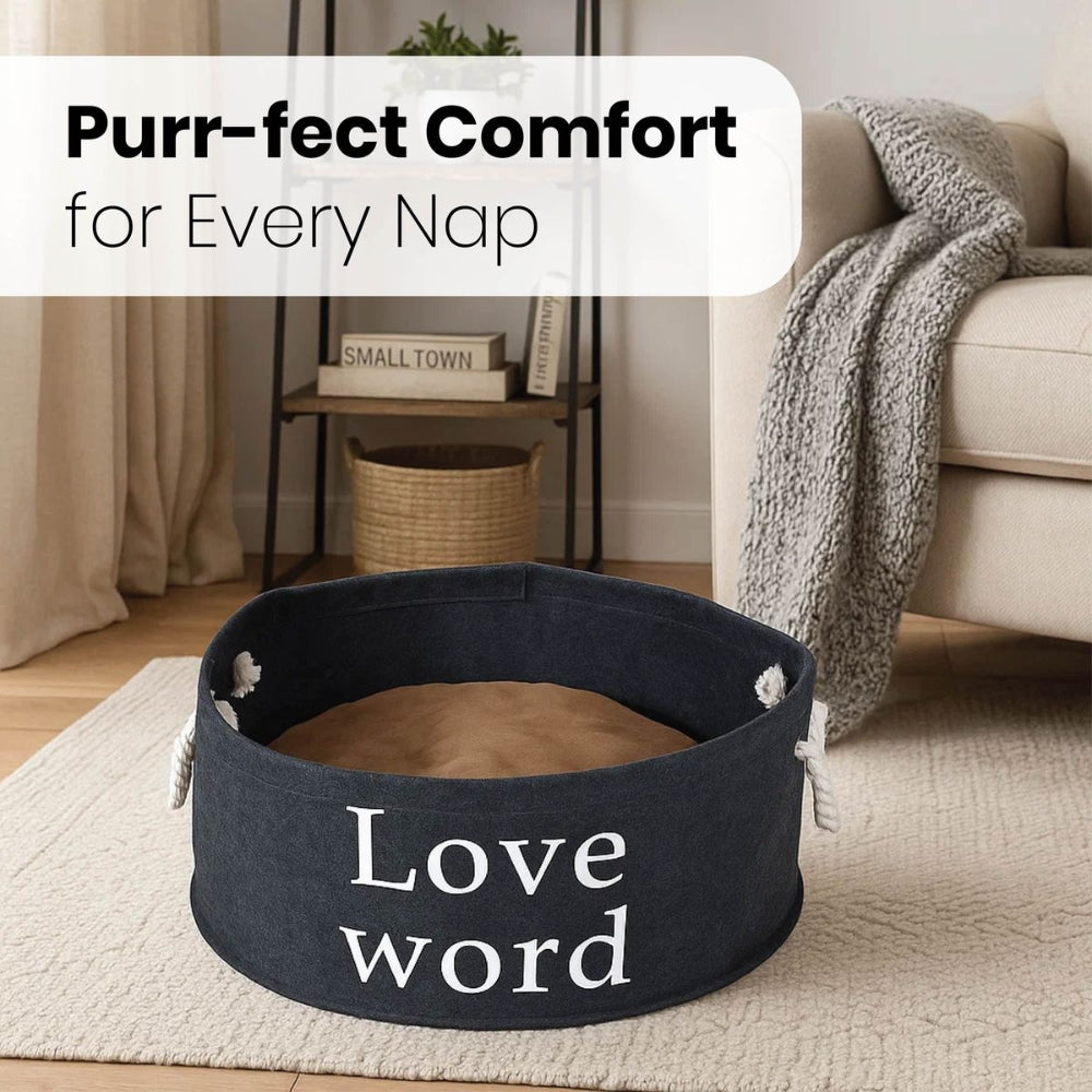 Cat Basket Bed with Handles