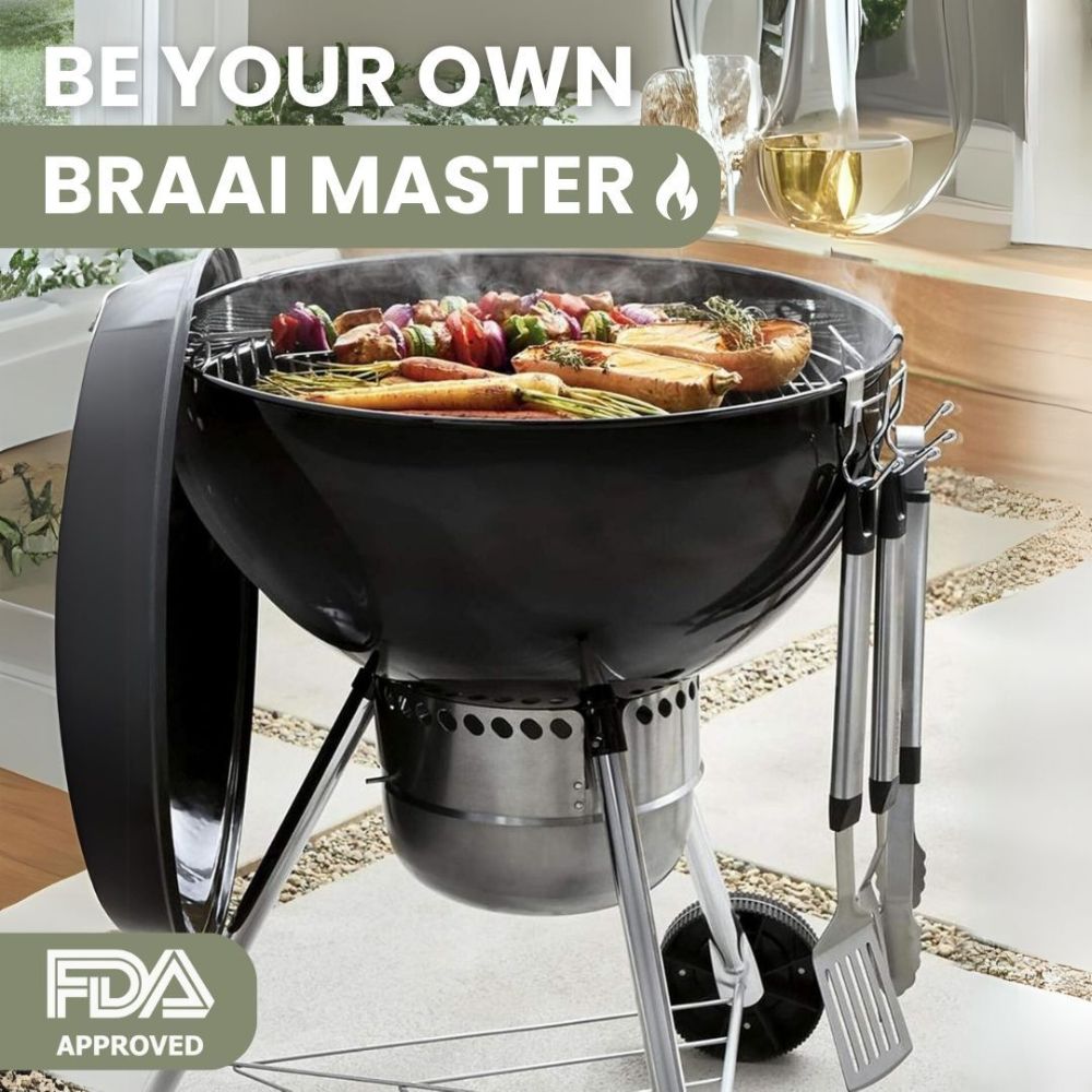 Braai Tool Holder with 4 Hooks