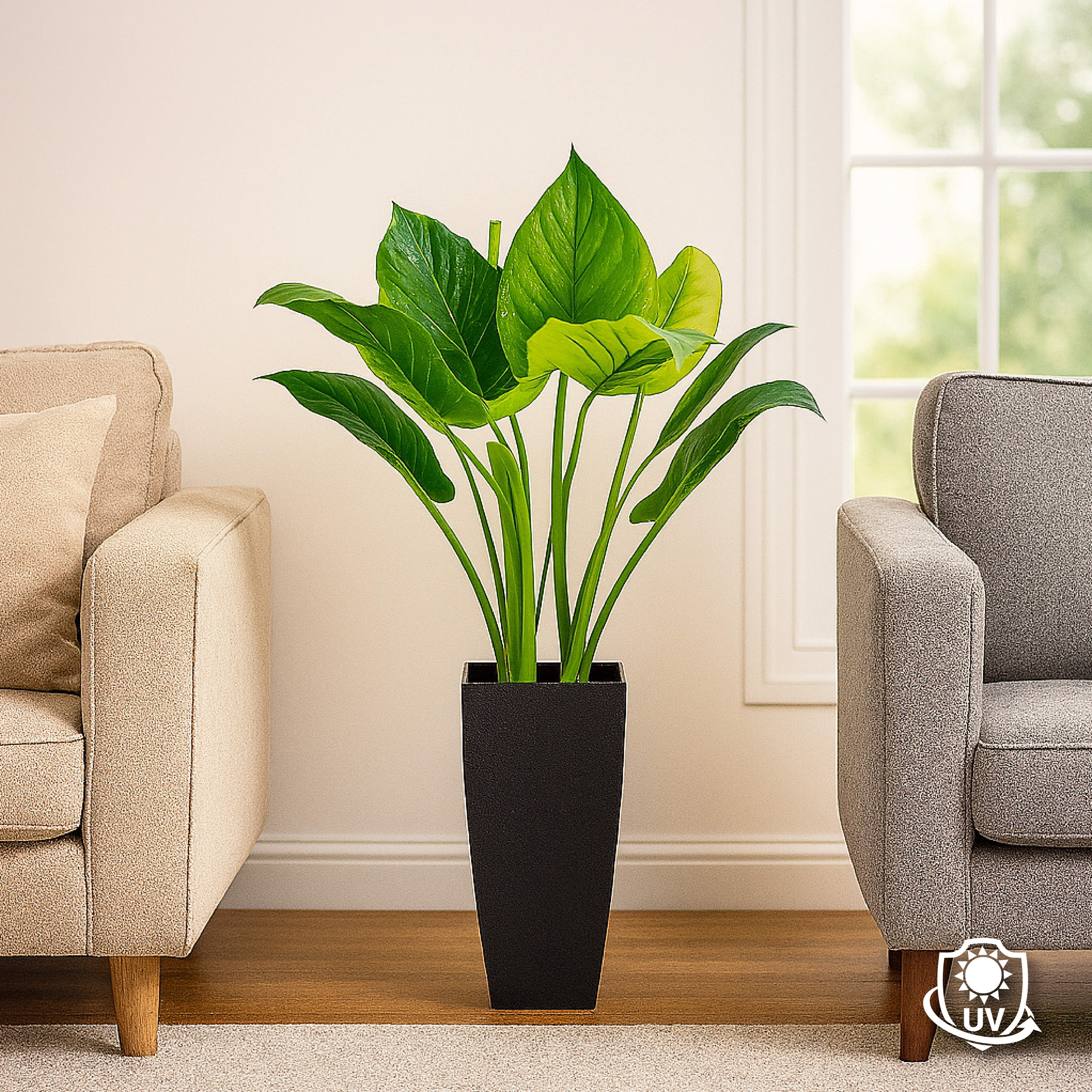 Artificial Plant in Pot with Artificial Stones - 65cm