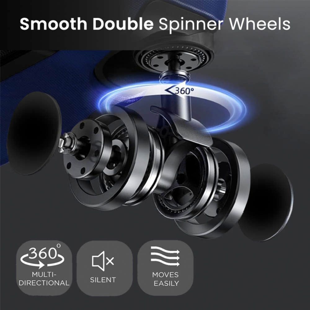 مجموعة حقائب سفر موناكو الناعمة، 4 قطع - أزرق داكن