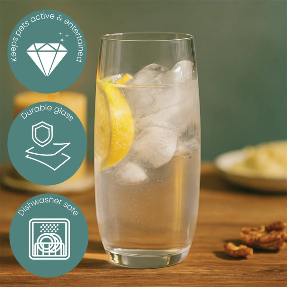 طقم أكواب زجاجية فاخرة - 4 قطع، سعة كل منها 360 مل