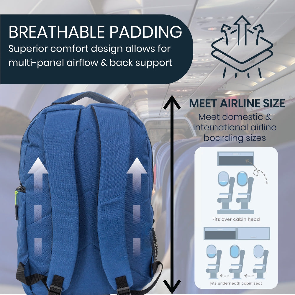 Mochila para portátil para estudiantes - Diseño azul marino