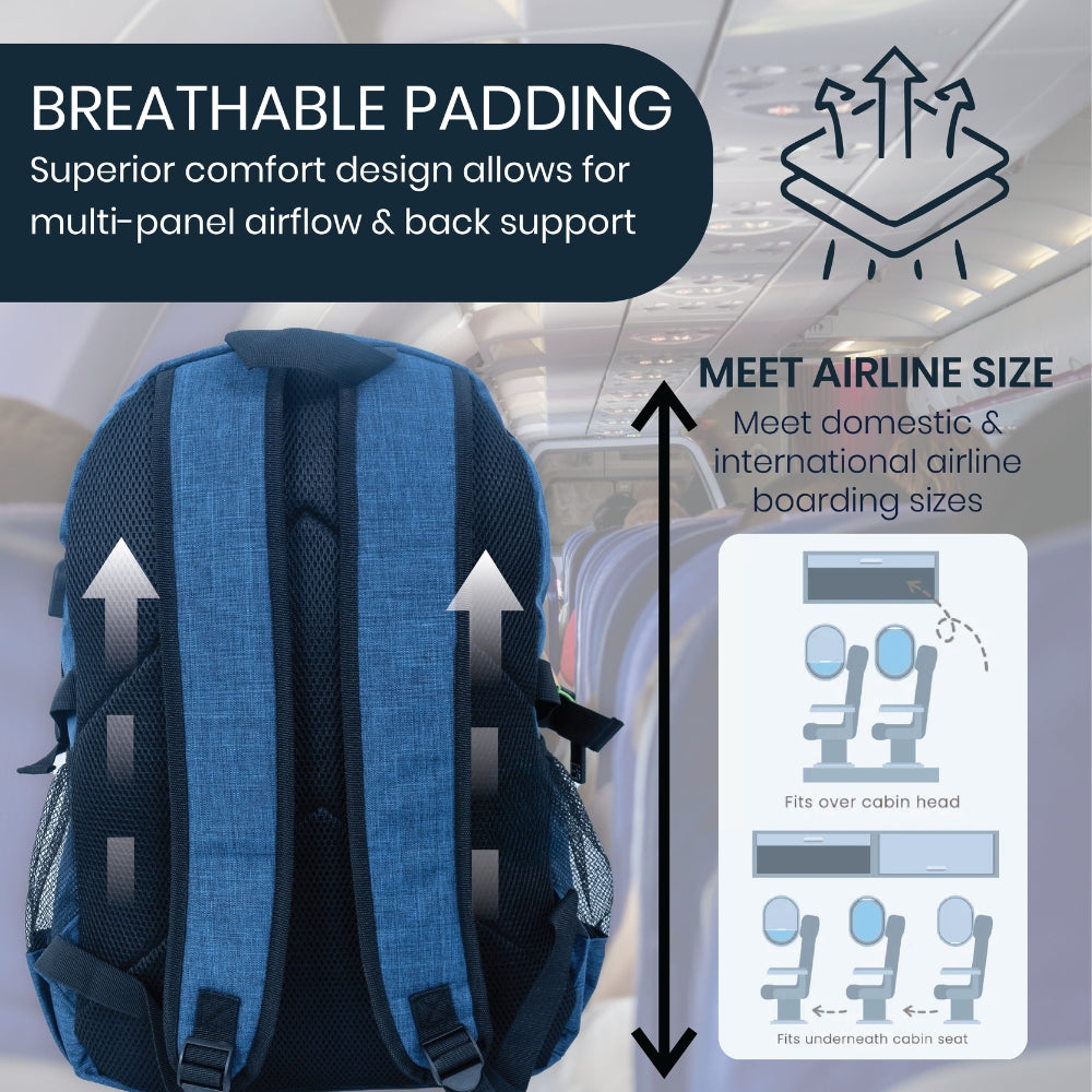 Mochila con puerto USB de carga para computadora portátil o teléfono