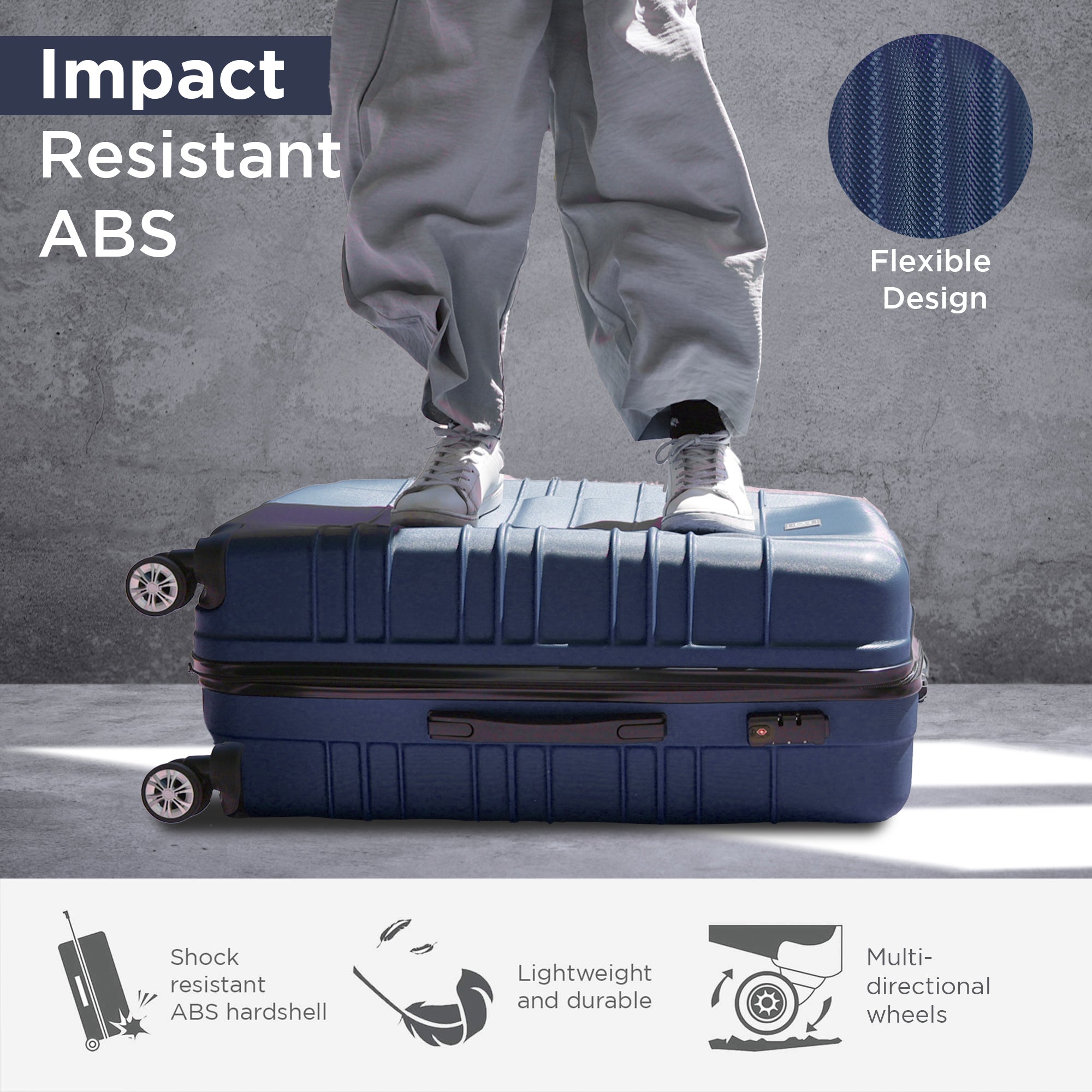 مجموعة حقائب سفر سانتوريني الحمراء المقاومة للسرقة - عجلات دوارة 360 درجة - قطعتان