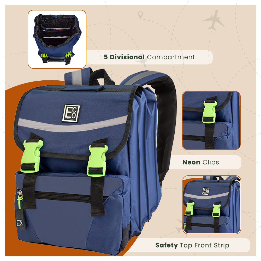 Mochila de regreso a clases de 5 divisiones