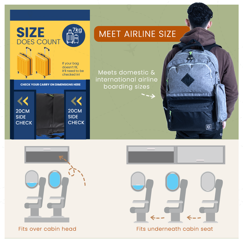 Student Backpack with Clip-on Pencil Case