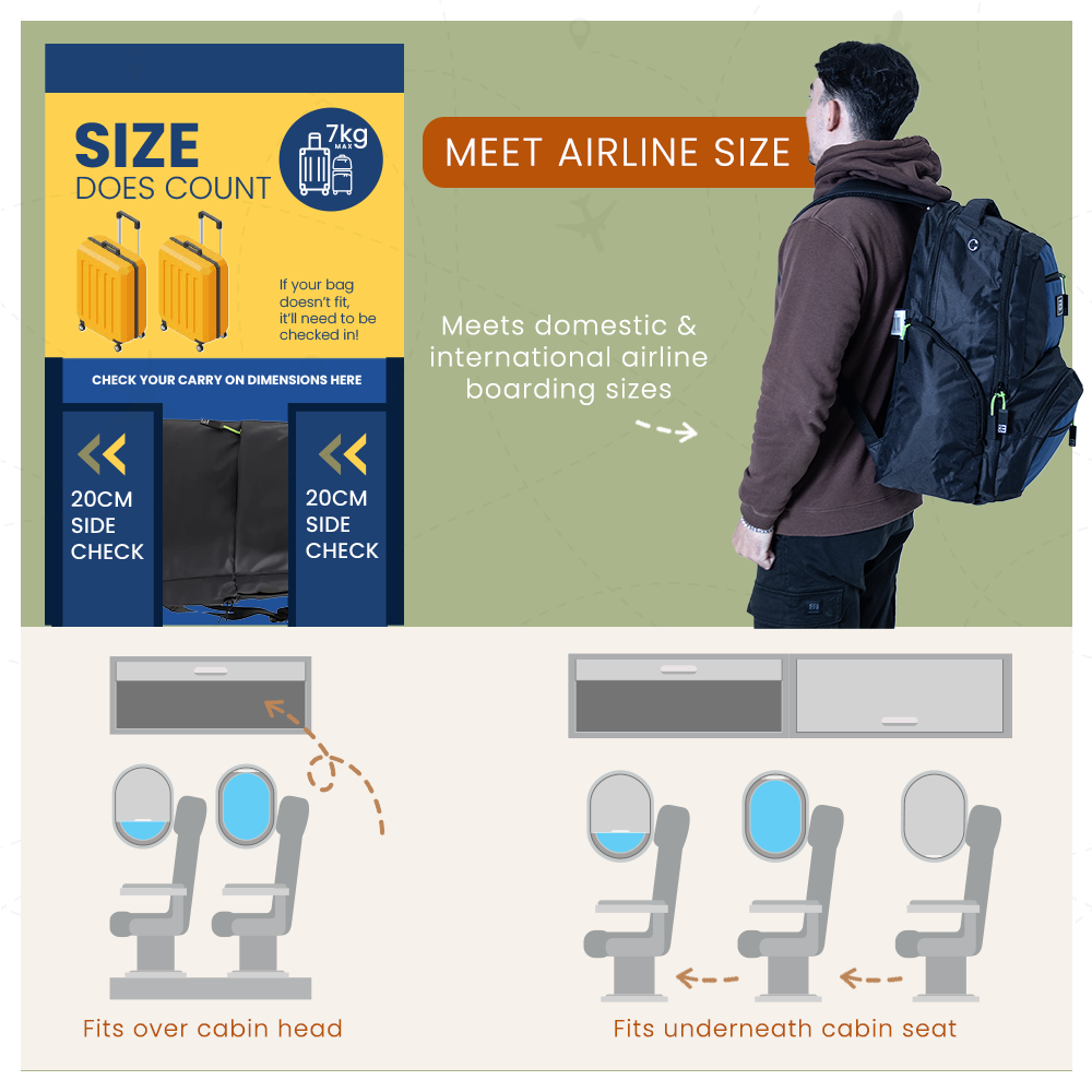 Mochila para portátil para estudiantes - Diseño azul marino