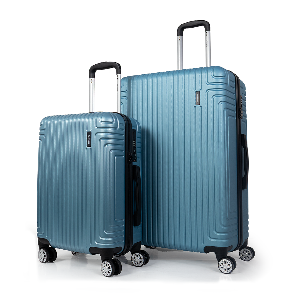 Madrid 2-Piece Hardshell Luggage Set (55cm & 75cm) – Soft Blue
