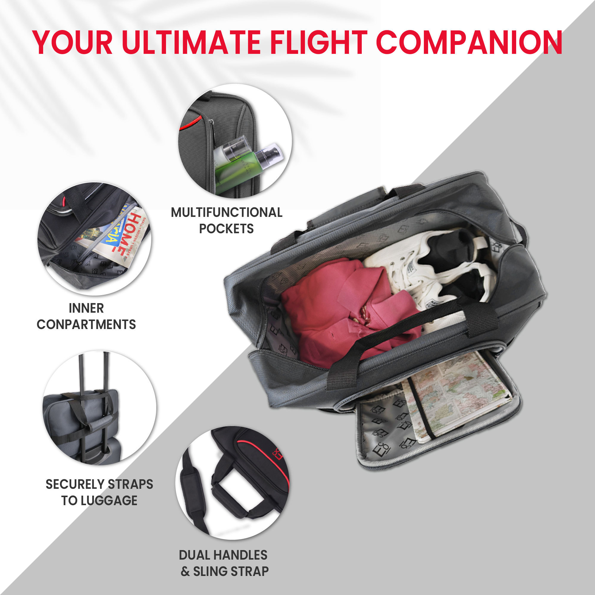 مجموعة حقائب سفر موناكو الناعمة، 4 قطع - أسود