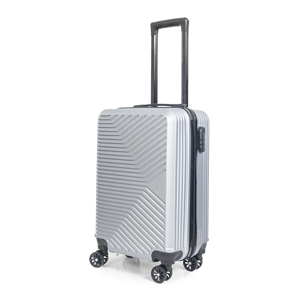 Miami Hard Shell Carry-On Suitcase with 360 Spinner Wheels – Silver
