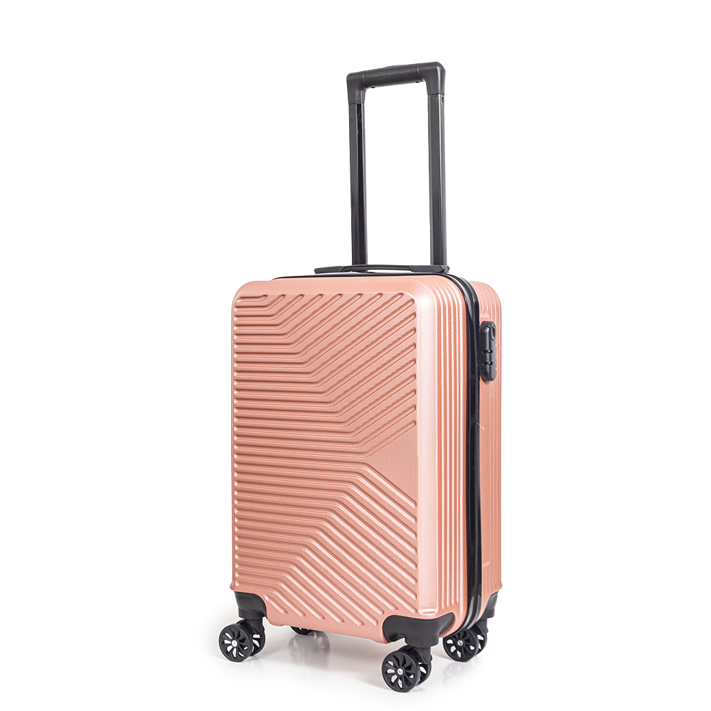 Miami Hard Shell Carry-On Suitcase with 360 Spinner Wheels – Rose Gold