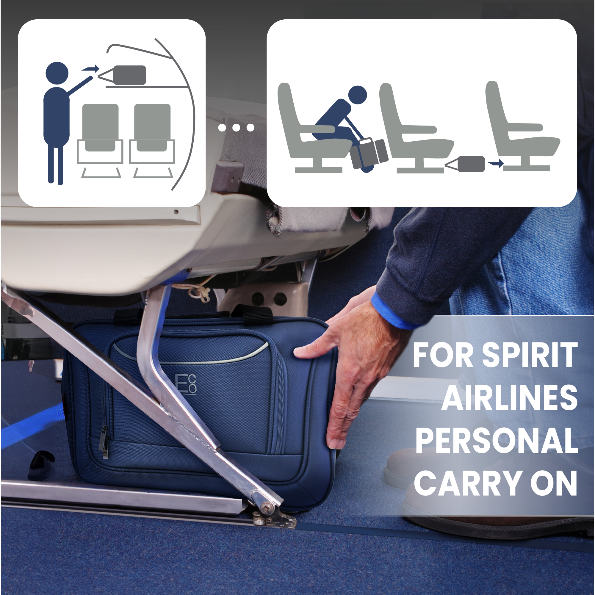 مجموعة حقائب سفر موناكو الناعمة، 4 قطع - أزرق داكن