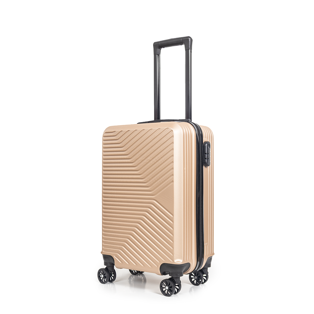 Miami Hard Shell Carry-On Suitcase with 360 Spinner Wheels – Gold