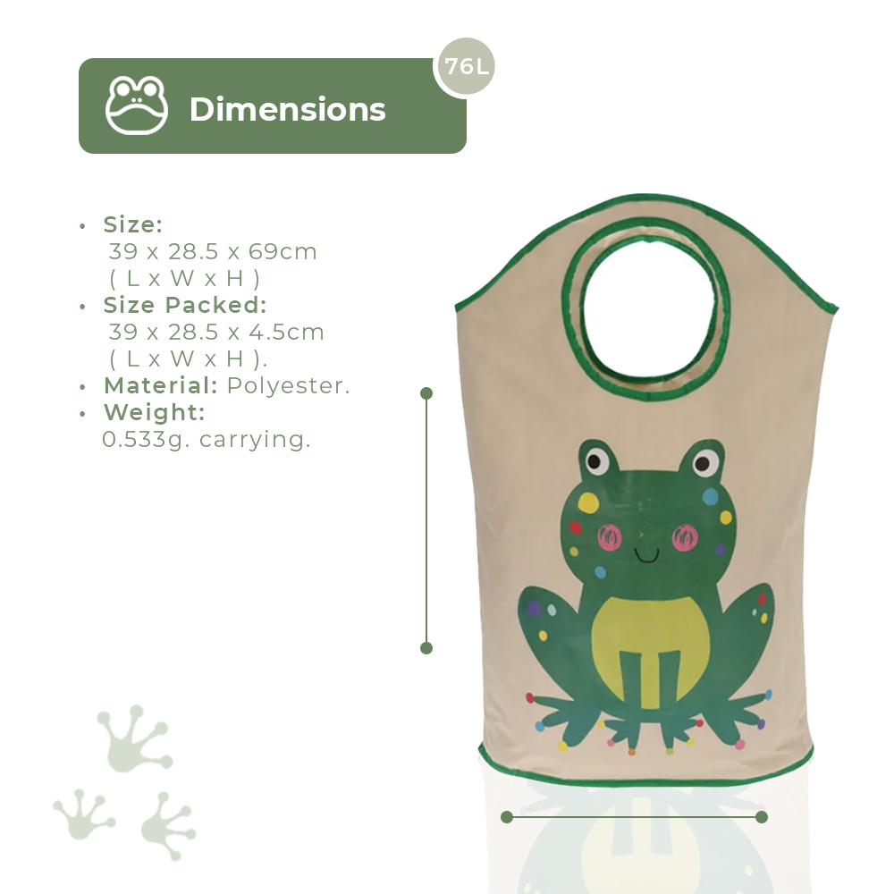 Bolsa de almacenamiento para ropa sucia con asas - 76 L