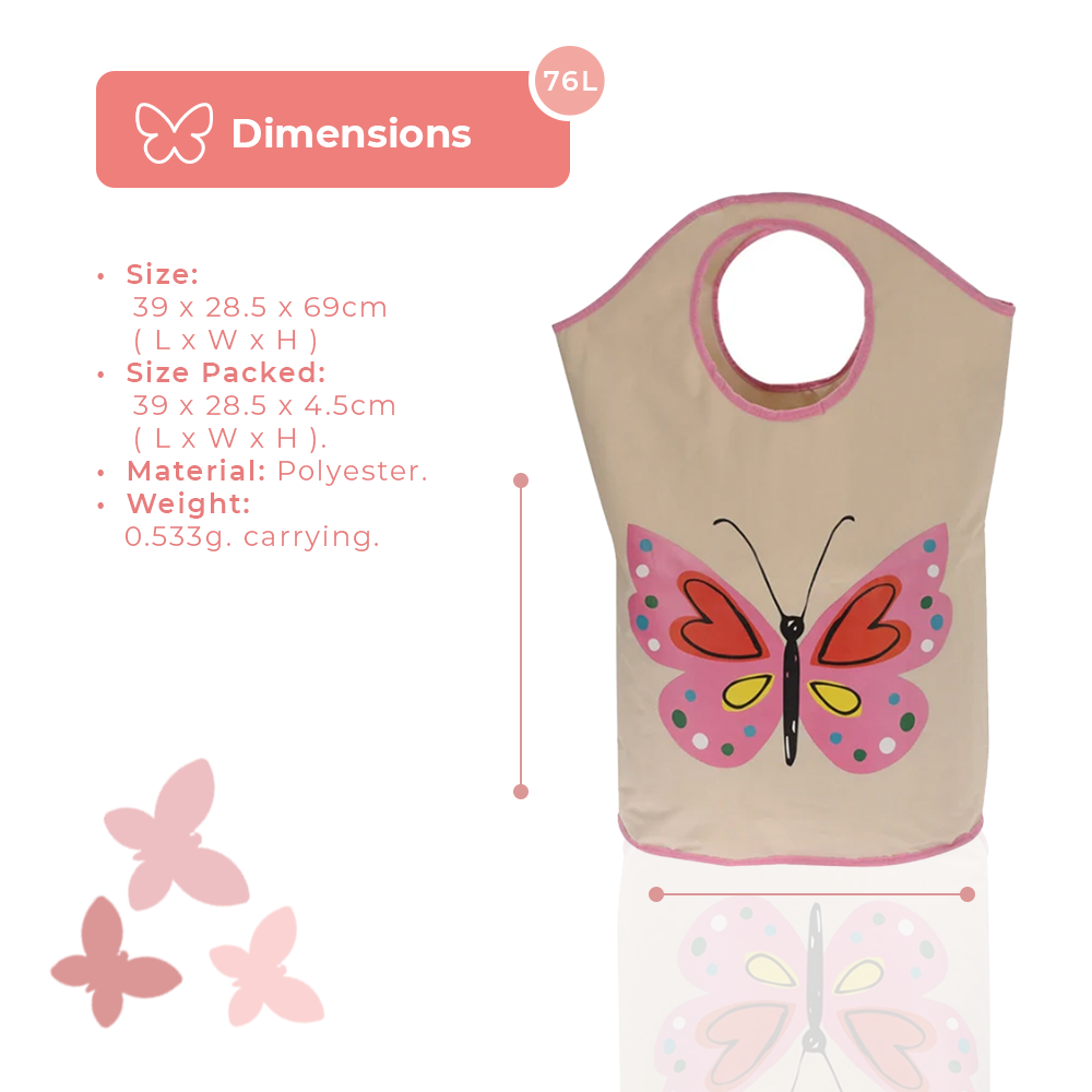 Bolsa de almacenamiento para ropa sucia con asas - 76 L