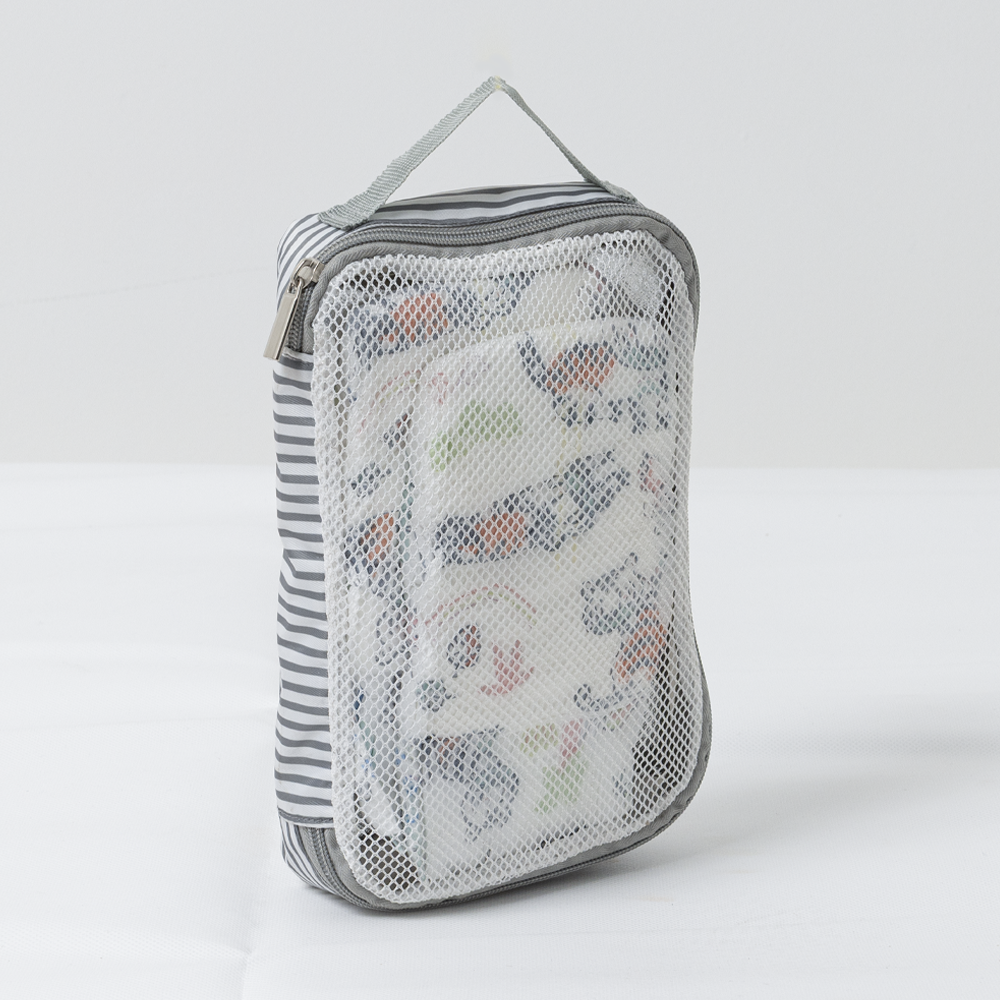 Value Set Diaper Bag - Grey stripe design