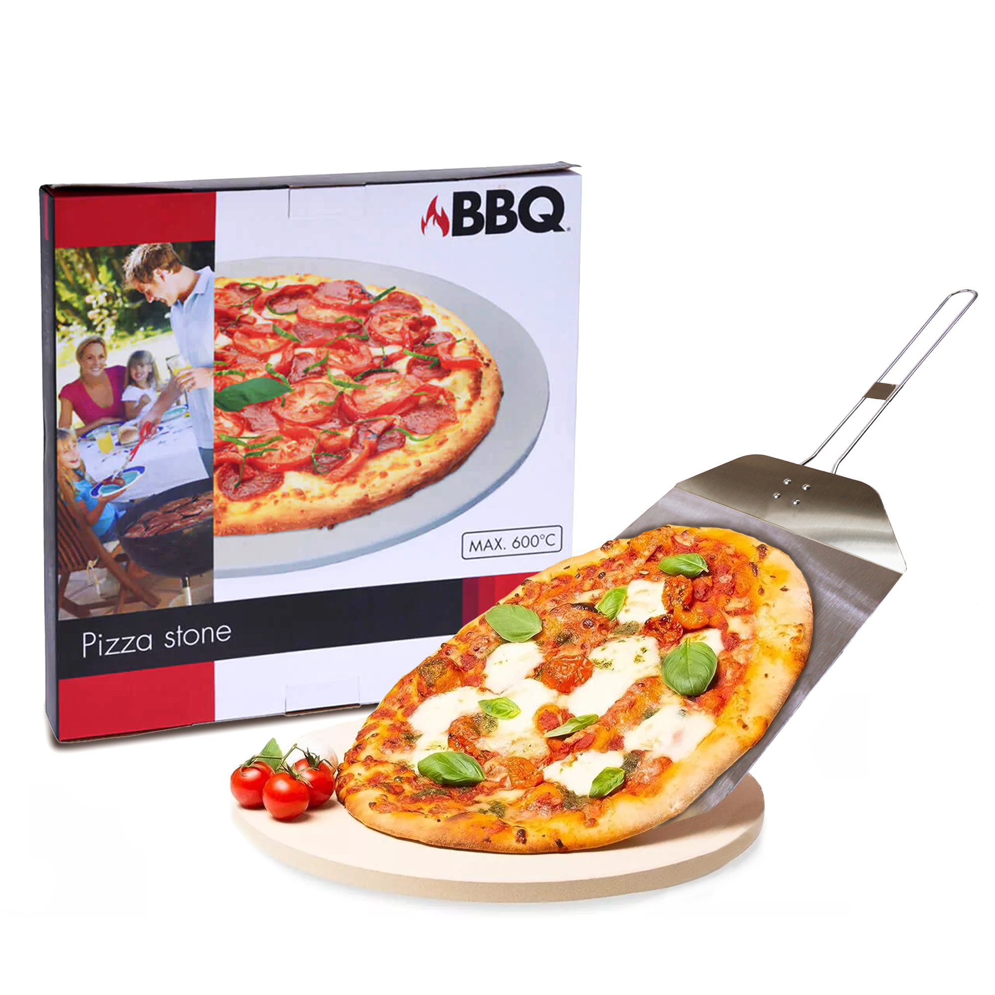 Pizza Stone and Pizza shovel - 33cm