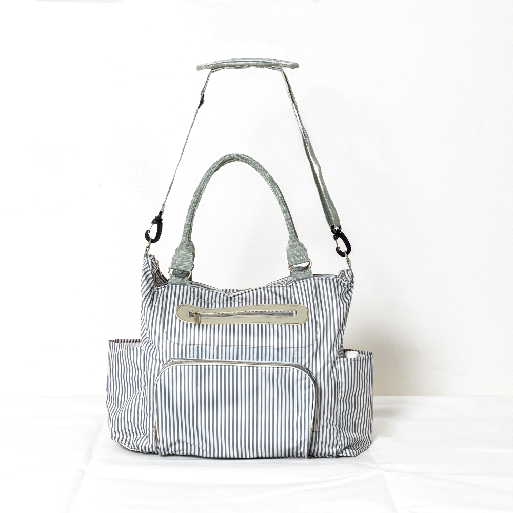 Value Set Diaper Bag - Grey stripe design