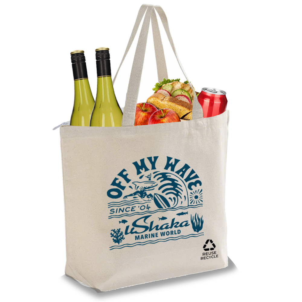 CAN03 - Plain Reusable Insulated Canvas Cooler Tote Bag | 270GSM, 27L