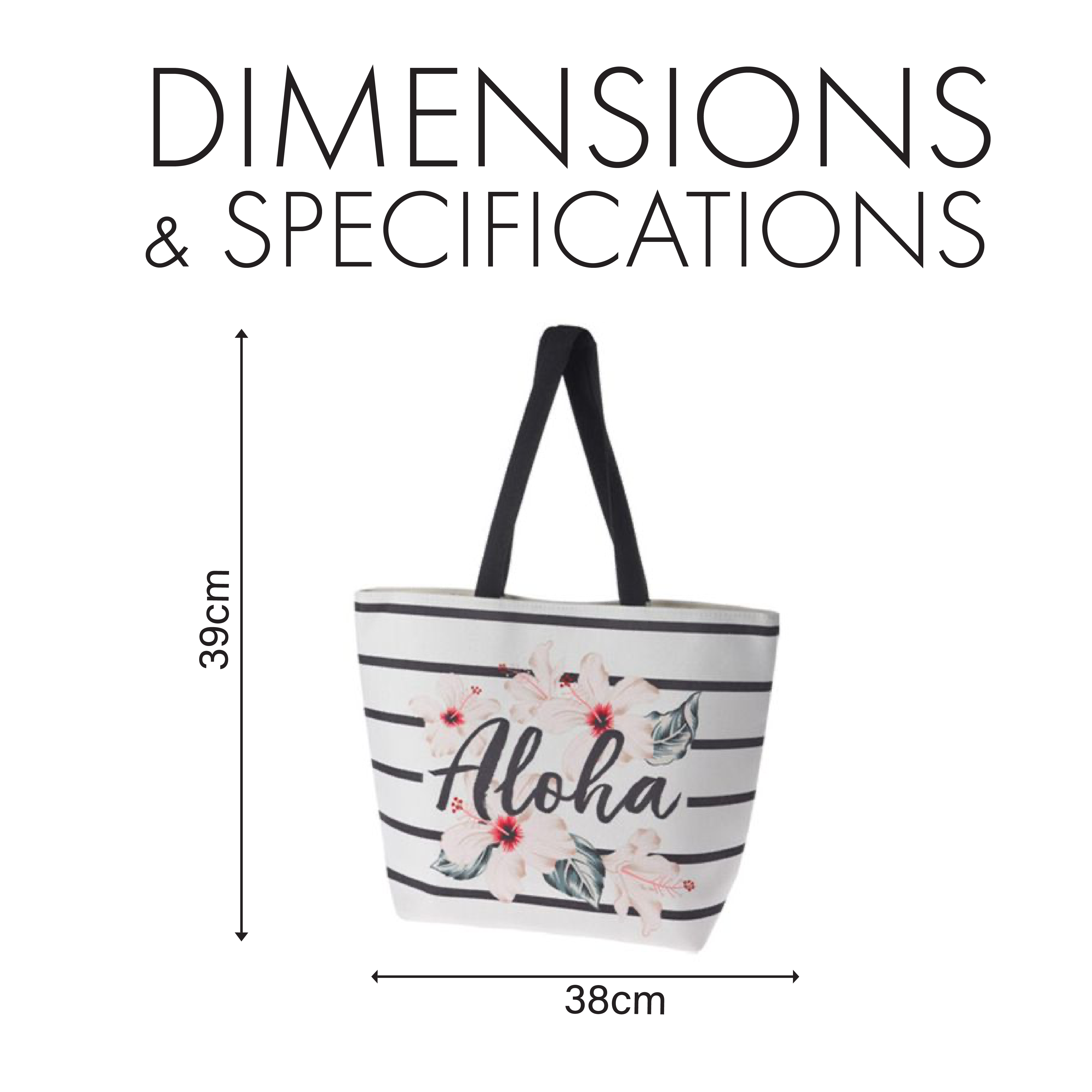 Bolso de Playa con Estampado Aloha y Diseño Floral