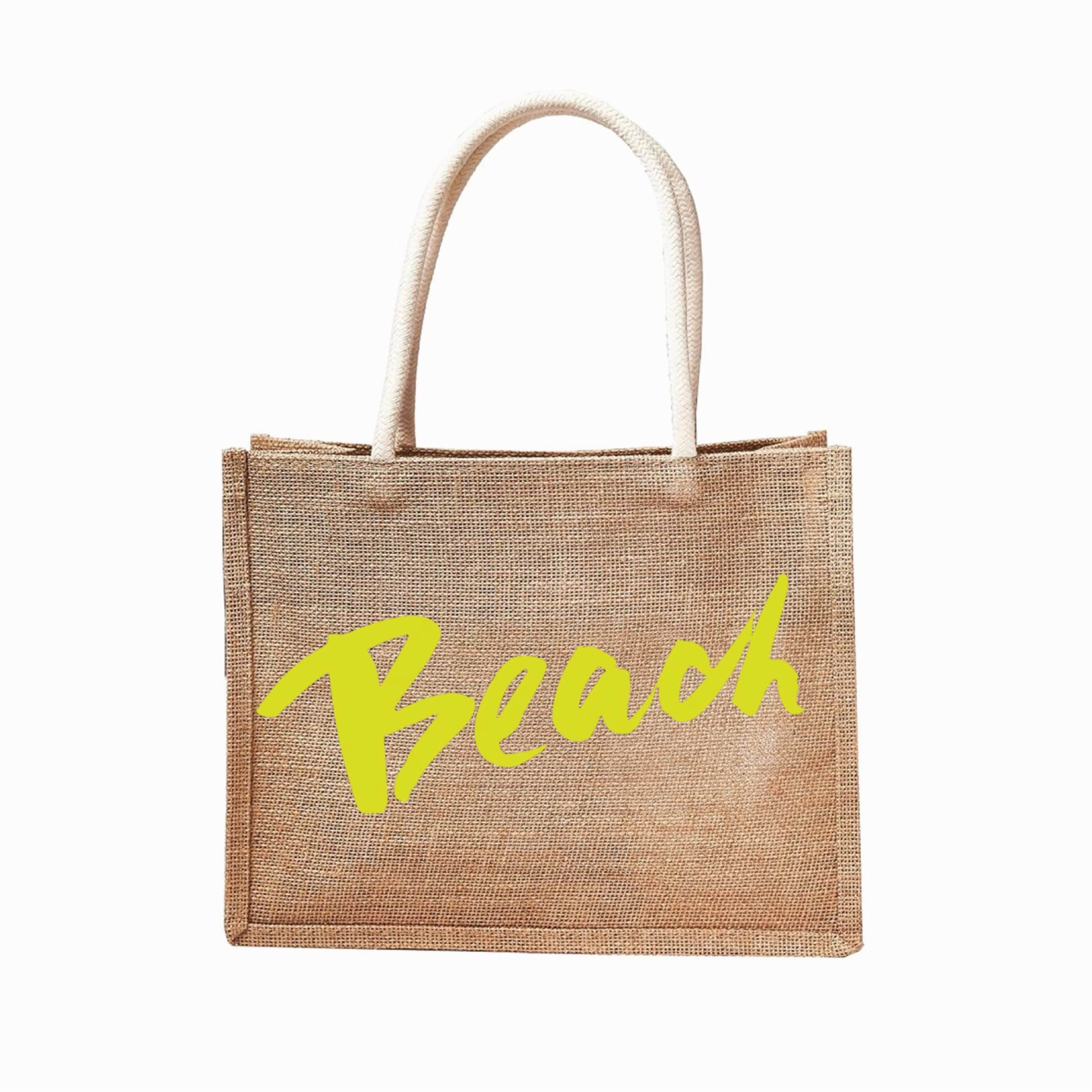 Graphic Phrases Reusable Jute Tote Bag | 300GSM, 18L