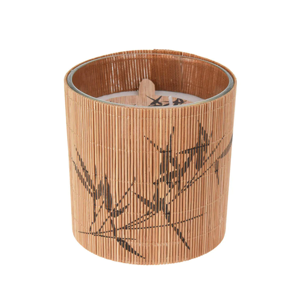 Natural Bamboo Wrapped Candle - Sandalwood Scent