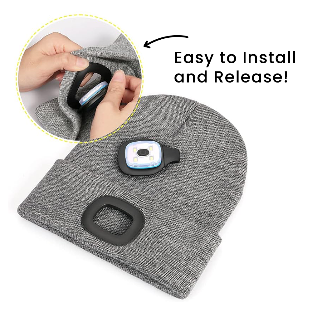 Beanie with LED Head Light