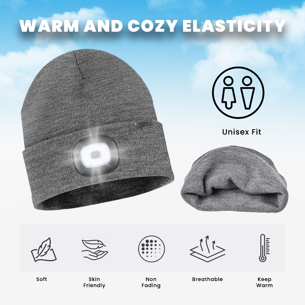 Beanie with LED Head Light