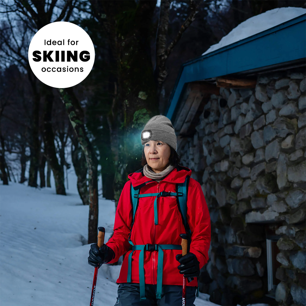 Beanie with LED Head Light