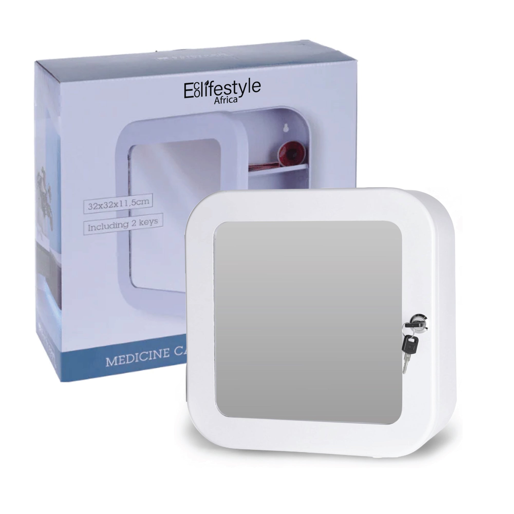 Botiquín con espejo - 2 colores - Armario con llaves