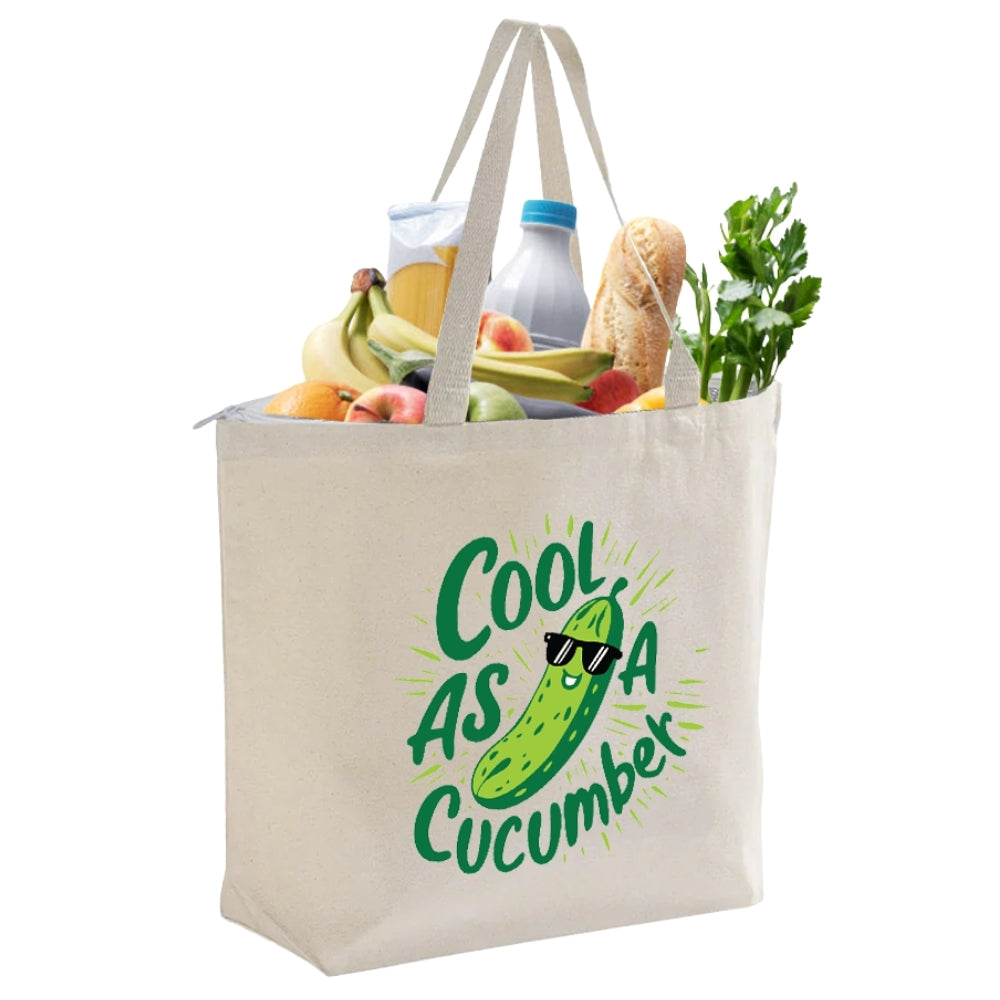 CAN-C03-COOL - Cool Reusable Insulated Canvas Cooler Tote Bag | 270GSM, 27L