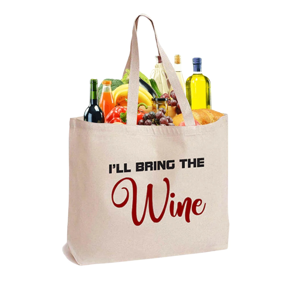 CAN-CO3-W - Wine Reusable Insulated Canvas Cooler Tote Bag | 270GSM, 27L