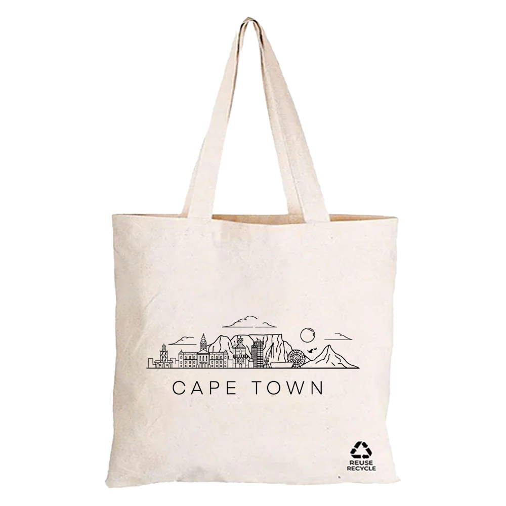 Reusable Canvas Cape Town Tote Bag | 270GSM, 18L