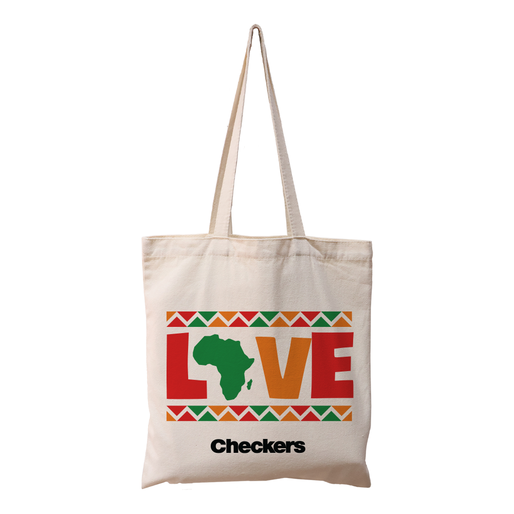 CAN02_C - Checkers Zambia Reusable Cotton Tote Bag | 270GSM, 18L