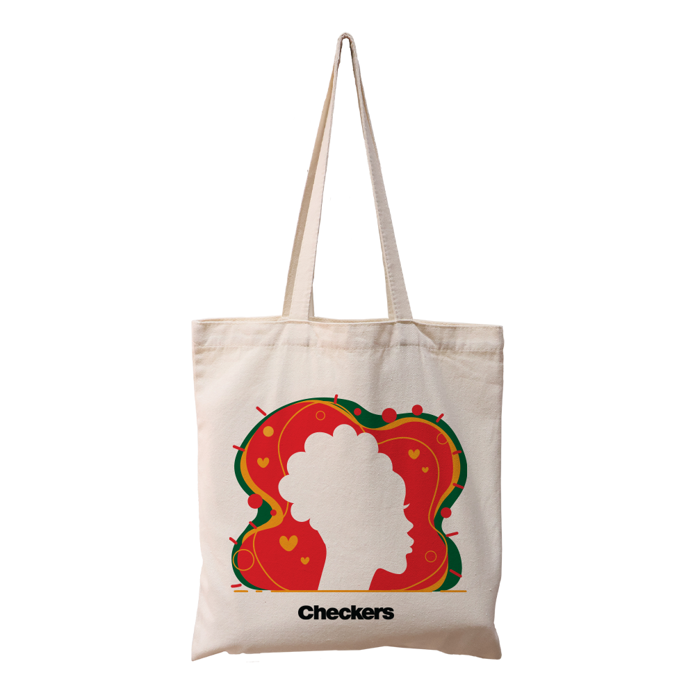 CAN02_C - Checkers Zambia Reusable Cotton Tote Bag | 270GSM, 18L