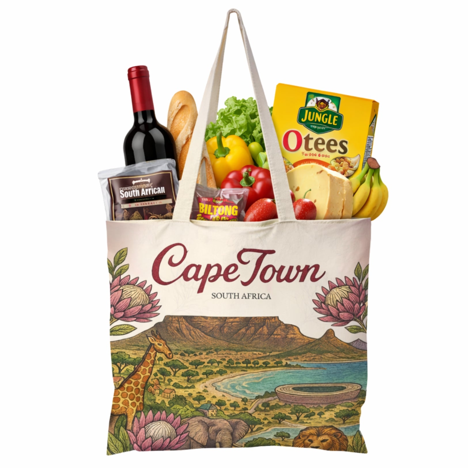 CAN02 - Cape Town Reusable Cotton Tote Bag | 270GSM, 18L