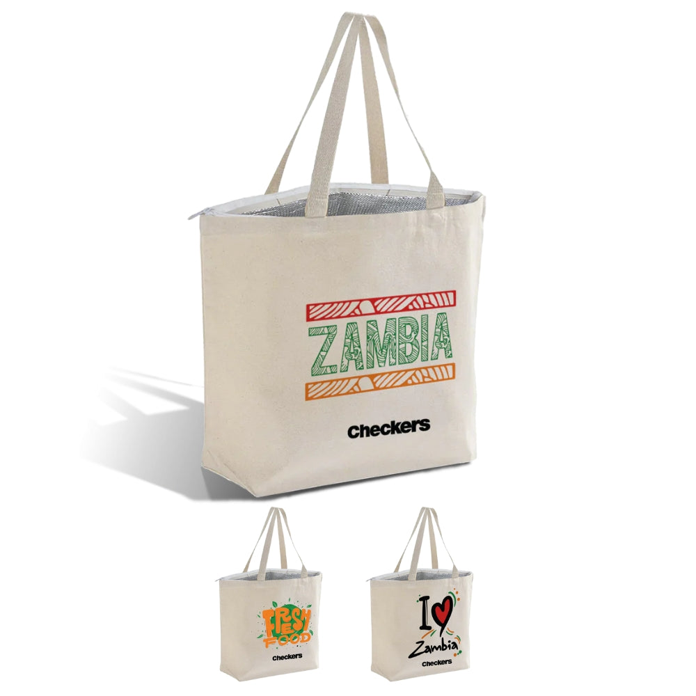 CAN03_C - Reusable Insulated Canvas Cooler Tote Bag | 270GSM, 27L