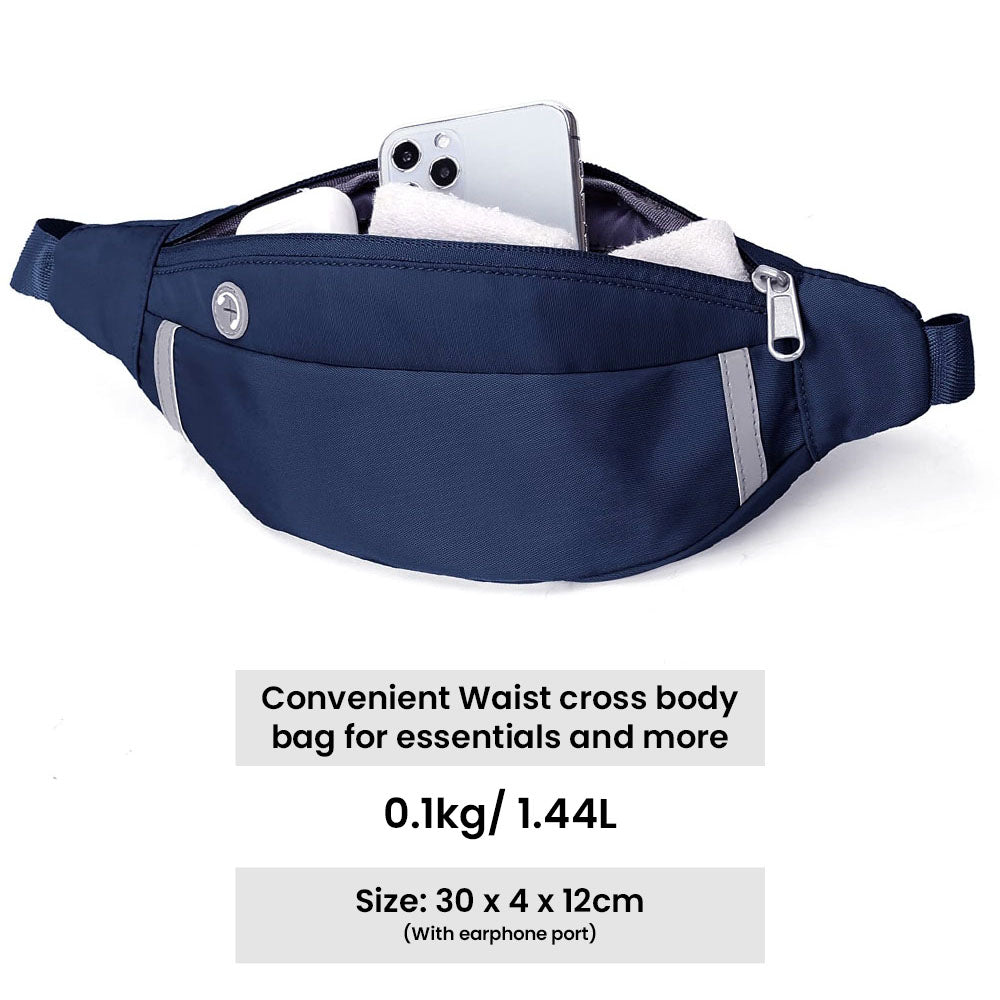 Riñonera ajustable y bolsa de luna | 1,44 l, poliéster