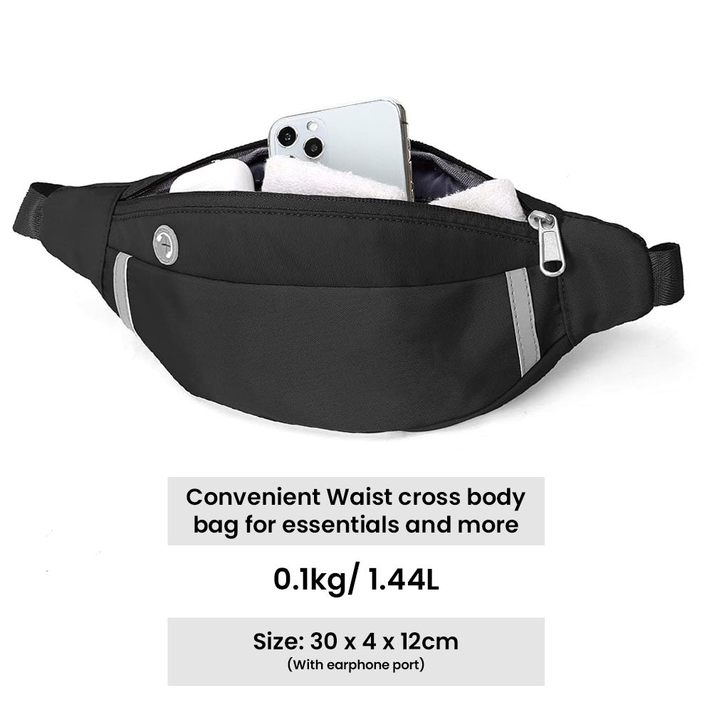 Riñonera ajustable y bolsa de luna | 1,44 l, poliéster