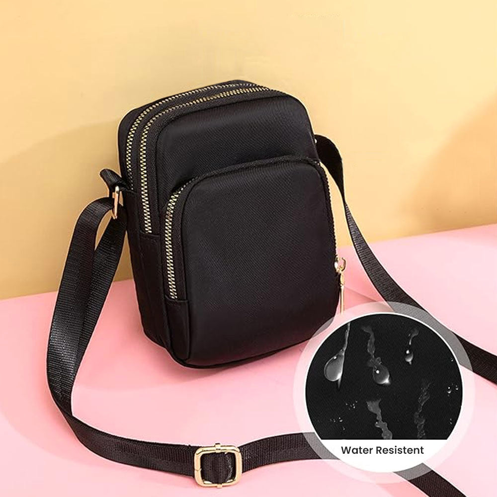 Bolso bandolera ajustable | 0,9 l, microfibra